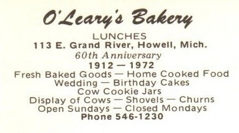 OLearys Bakery - Vintage Postcard (newer photo)